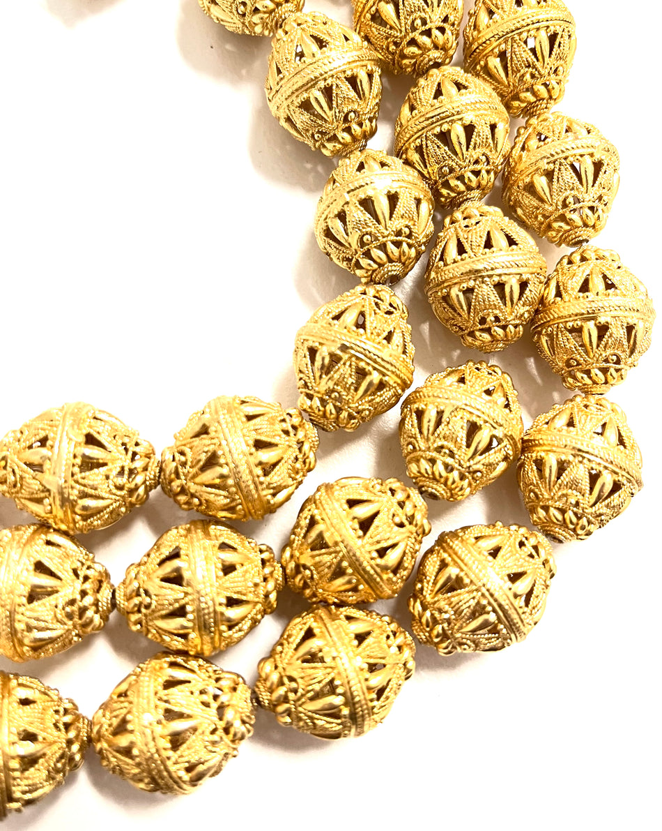 Gold-Filled Oval Spacer Strand, 24mm