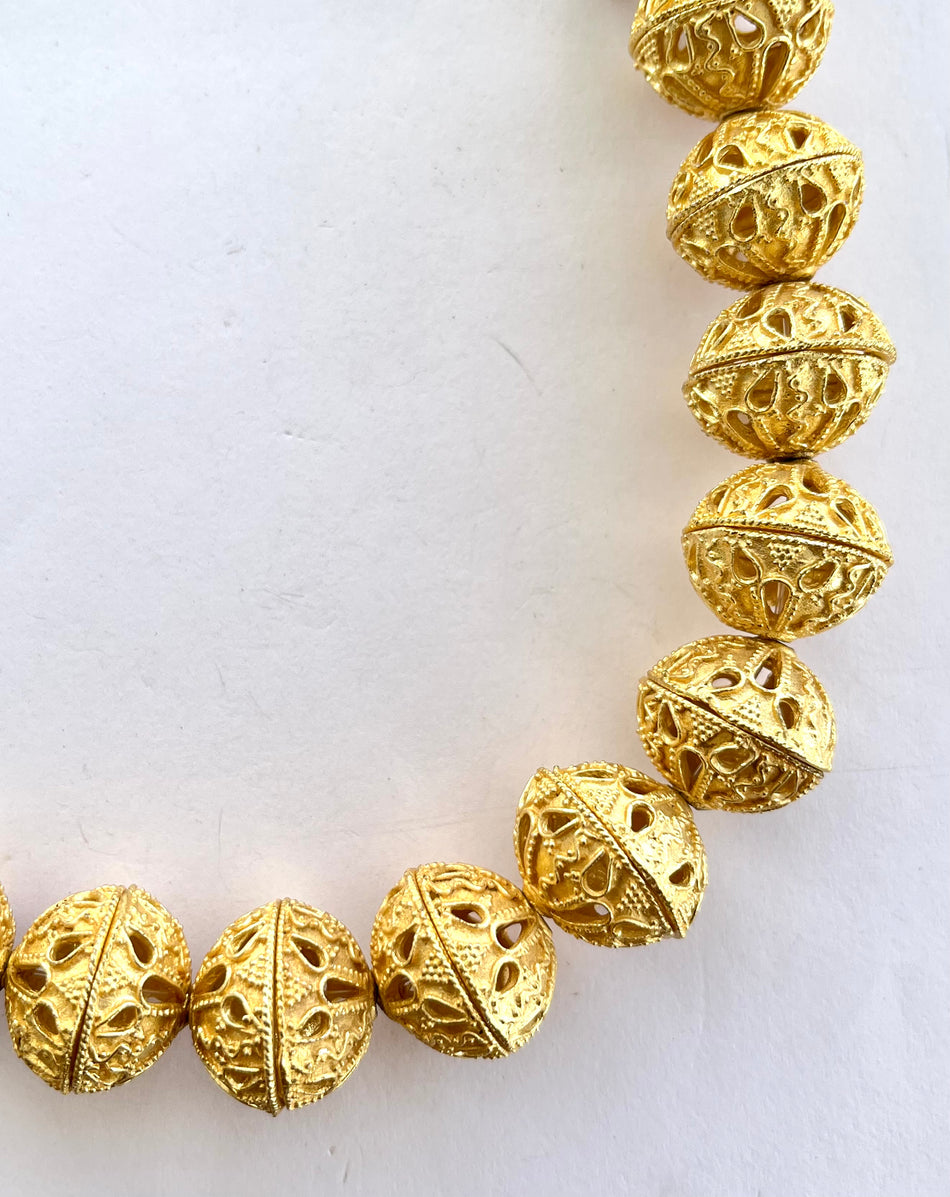 Gold-Filled Beadcap Strand, 24mm