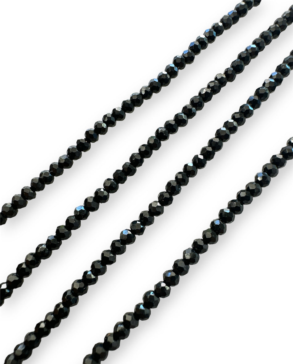 Rondelle Crystal Black, 3mm