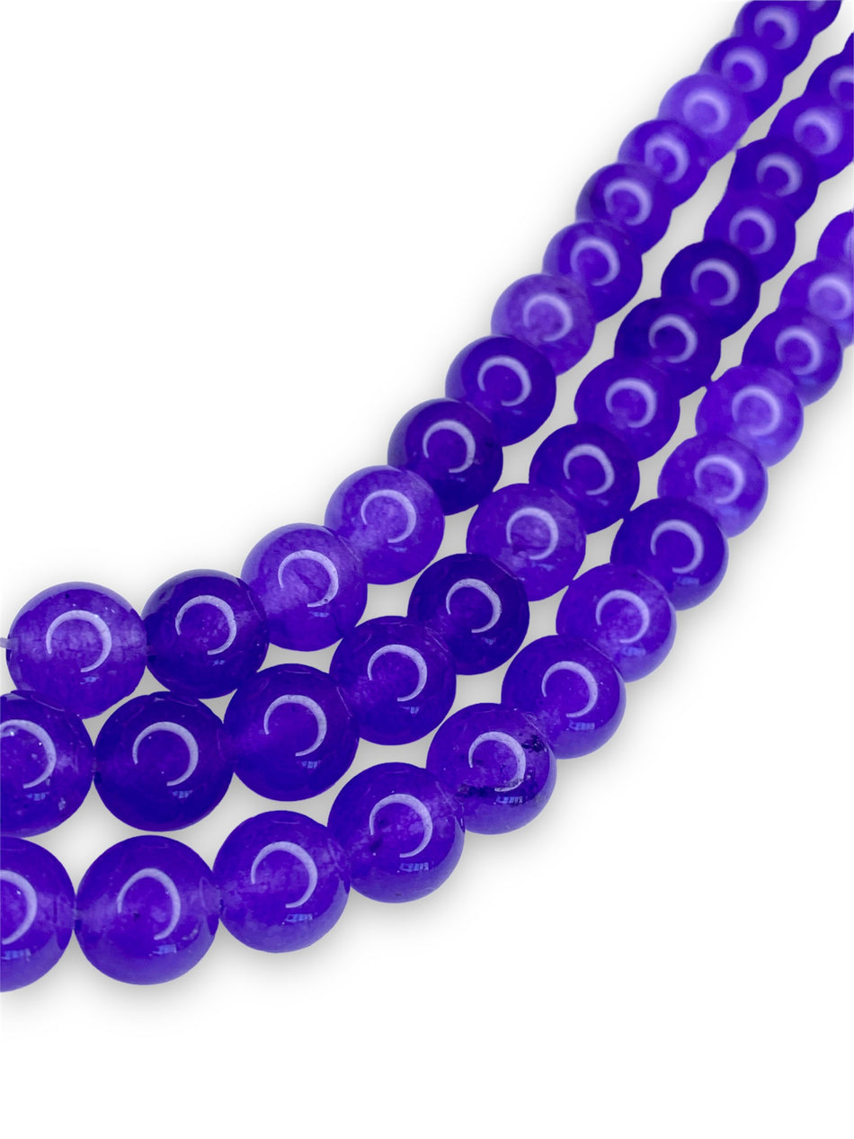 Hilo de jade morado, 40 piezas