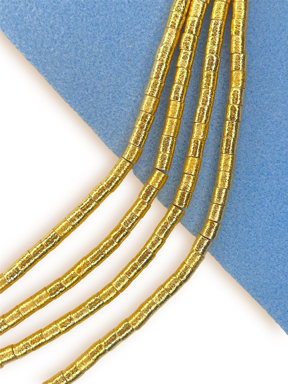 Gold Barrel Strand, 6mm