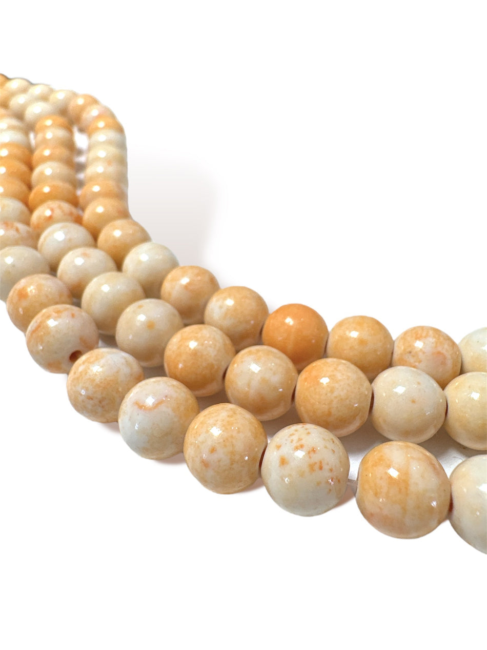 Round Orange Cream Strand