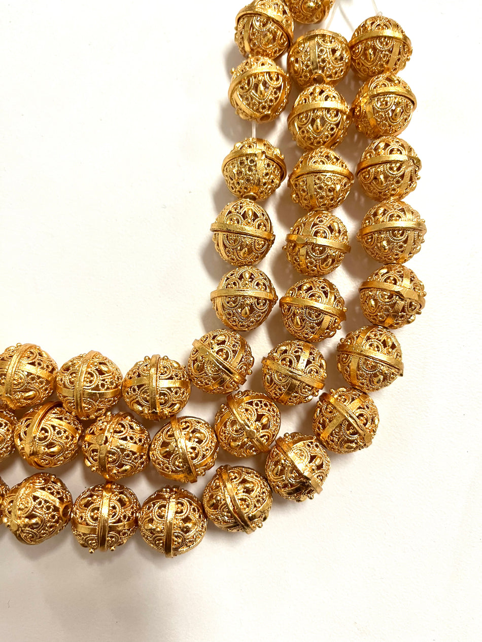 Gold-Filled Round Spacer Strand, 16mm