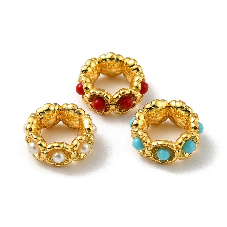 Gold-Filled Bead Spacers, 3pcs