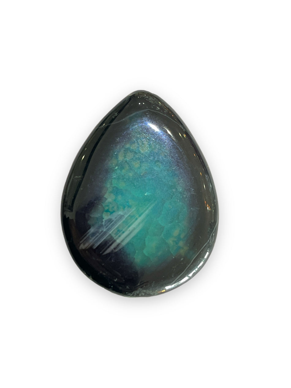 Green Agate Drop, 1pc