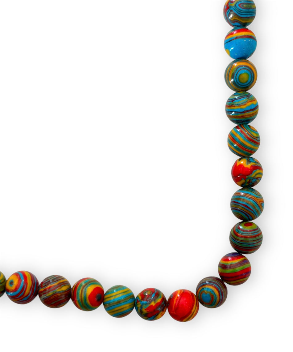 Multicolor Round Gemstone Strand, 8mm