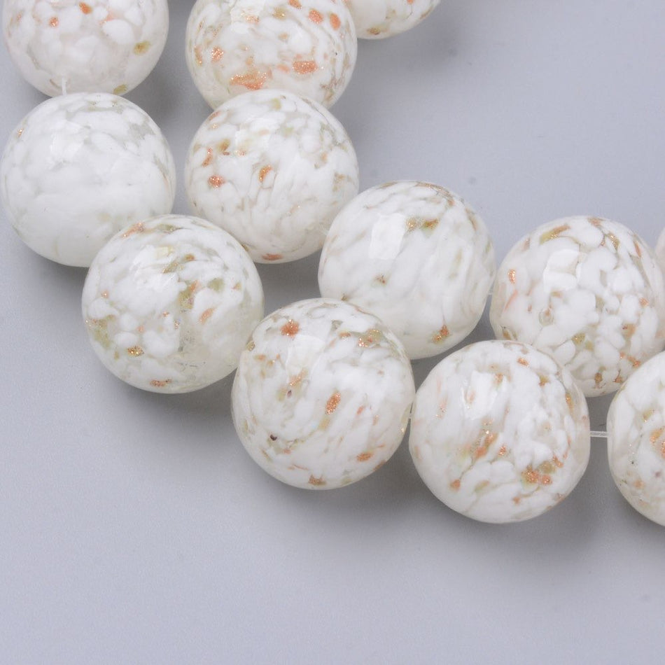 Round Glass Beads 20mm, 2 pcs