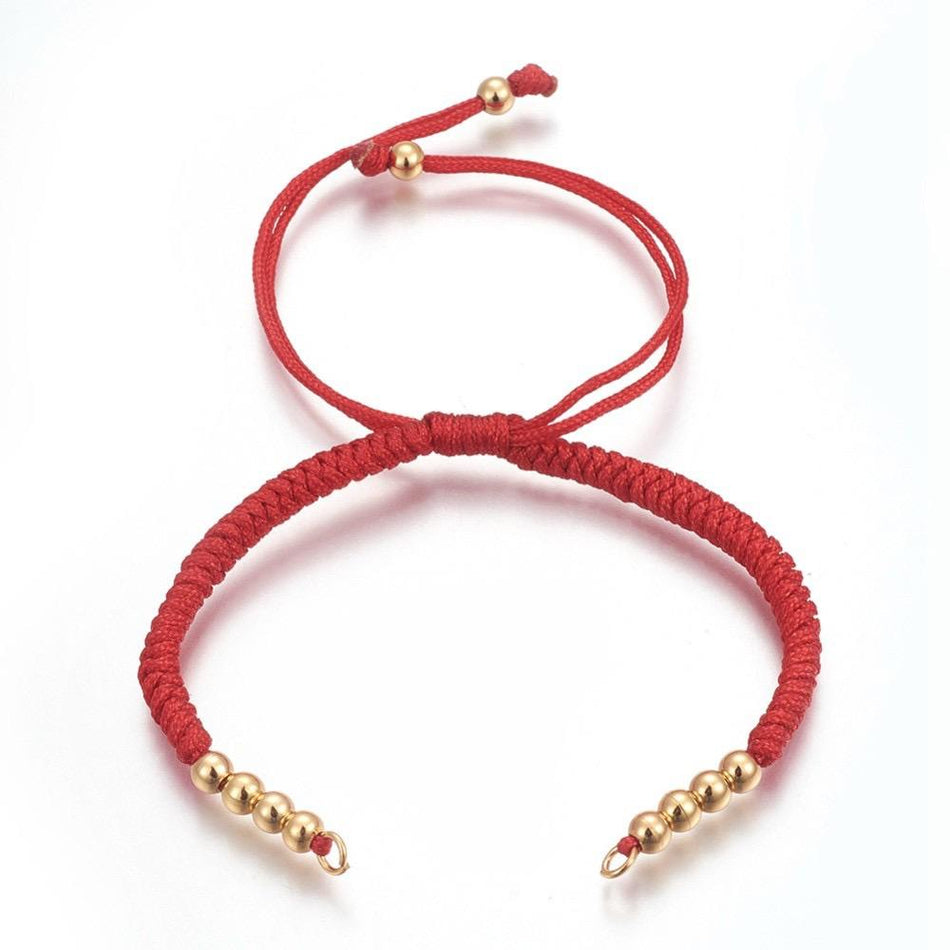 Cordón de pulsera ajustable rojo