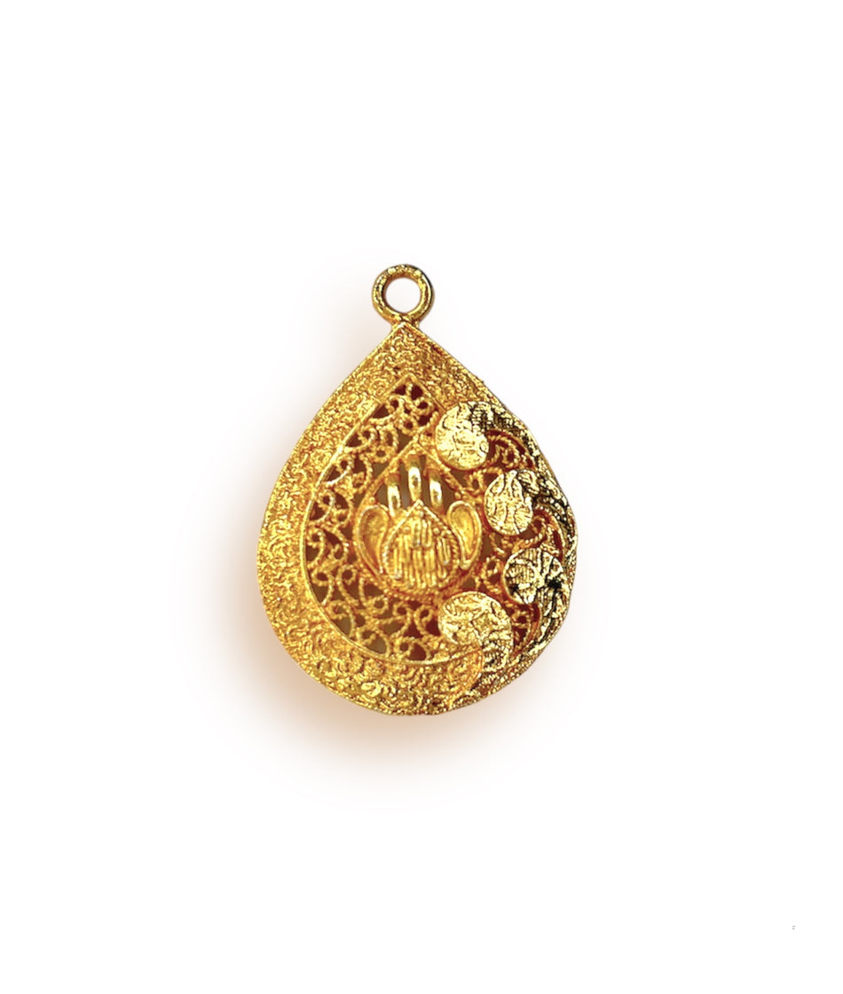 Gold Drop Pendant, 26mm, 1pc