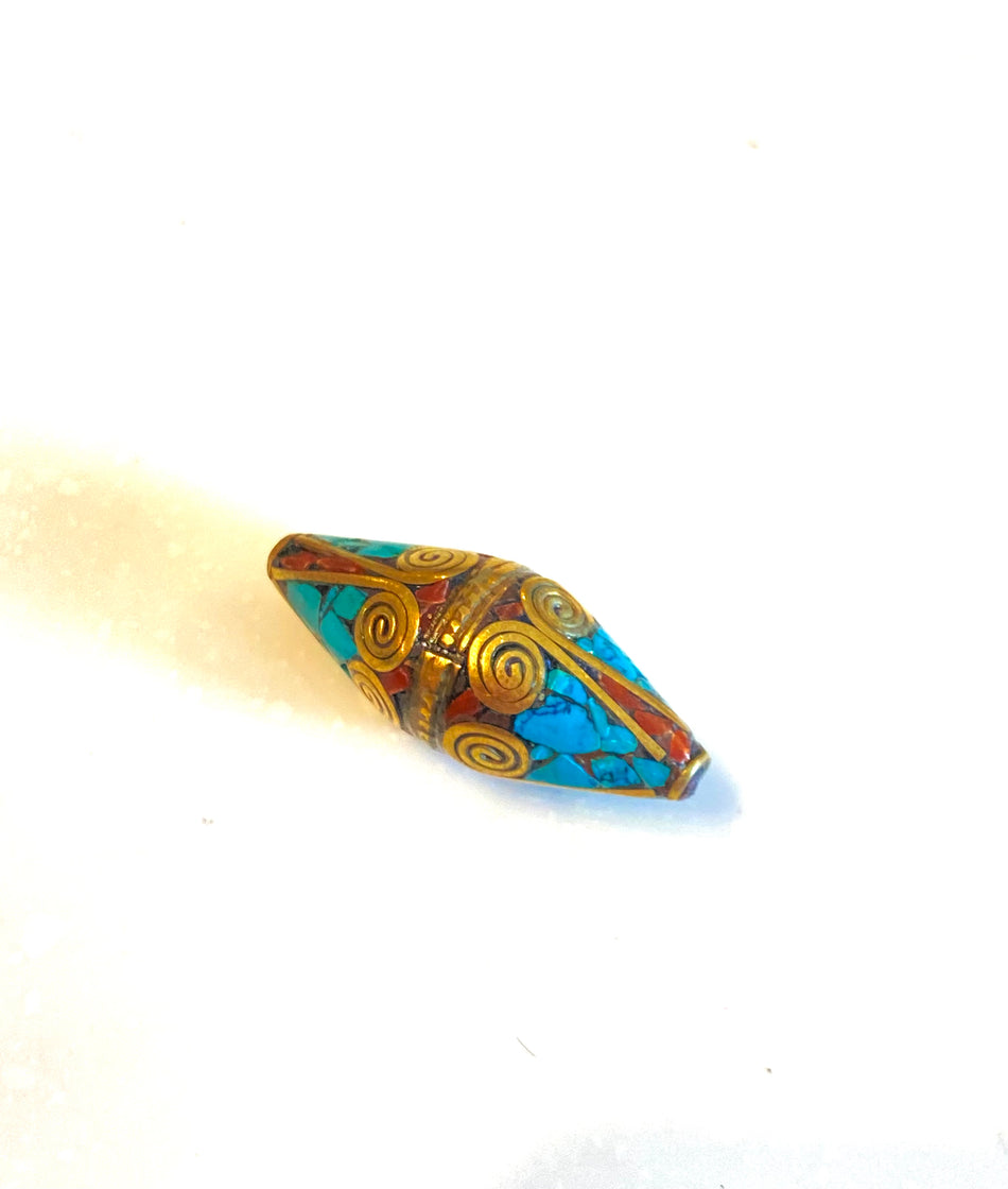 Turquoise Tibetan Focal, 1pc