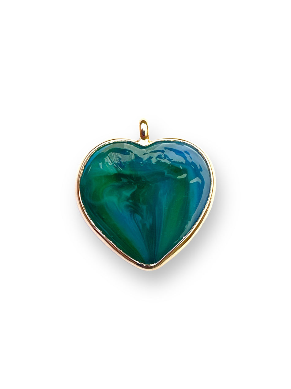 Colgante de corazón de cristal de Murano, 1 pieza