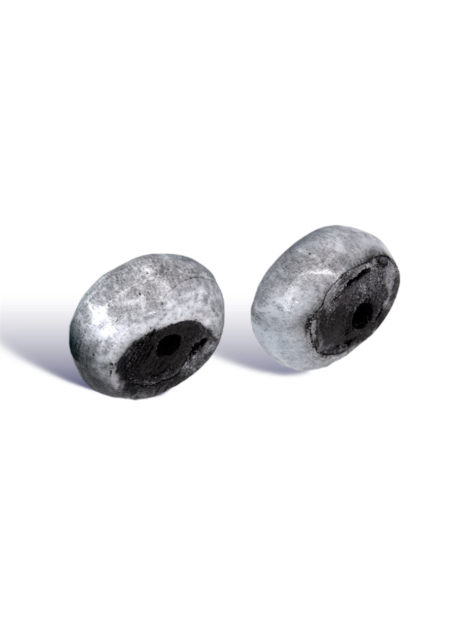 Grey African Beads, 2pcs