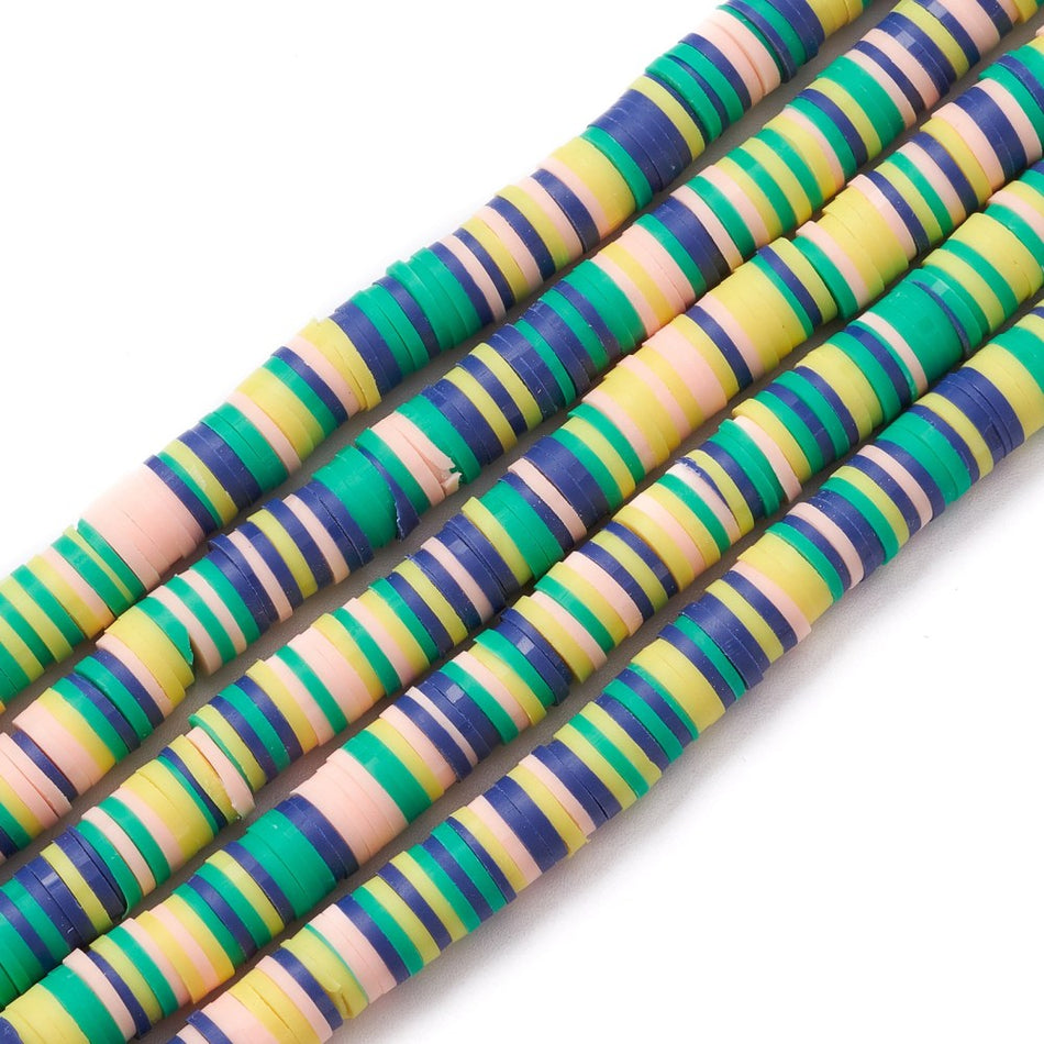 Multicolor Polymer Clay Strand #6, 8mm