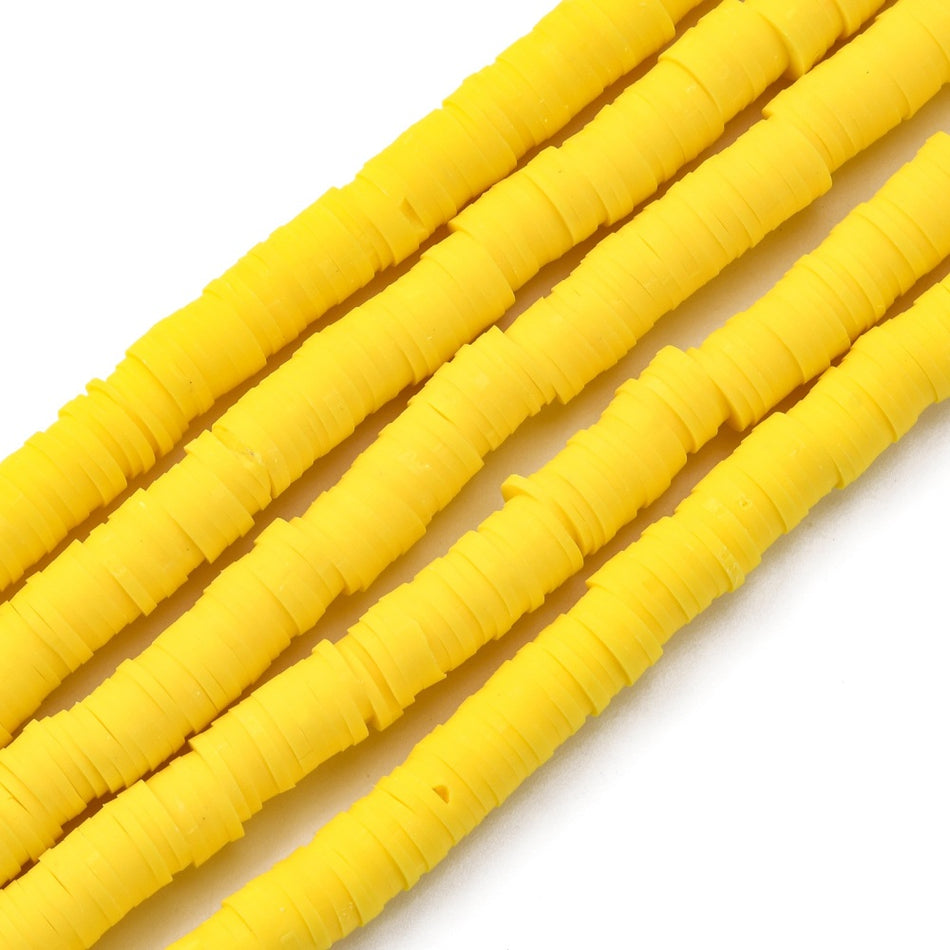 Yellow Polymer Clay Strand, 8mm
