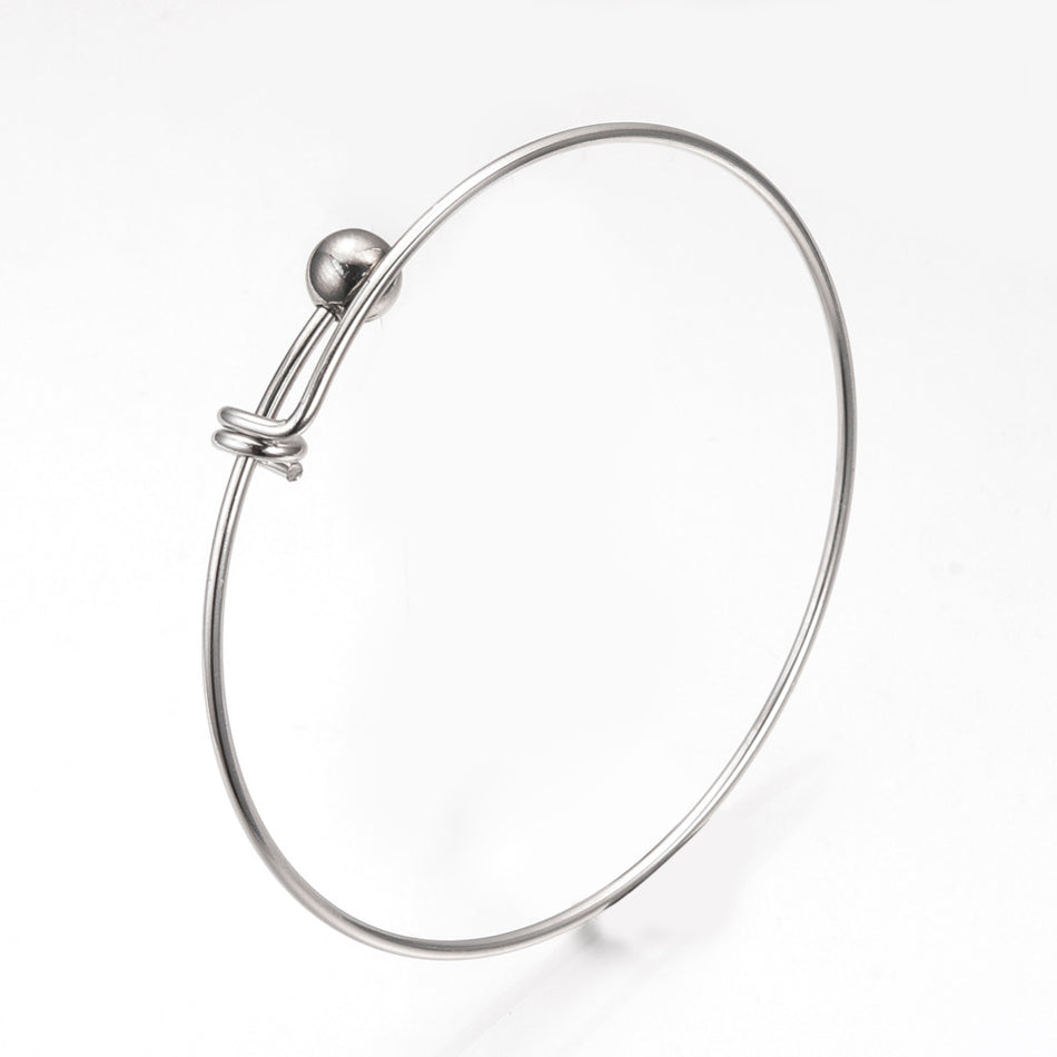 Expandable Stainless Steel Bangle, 1pc