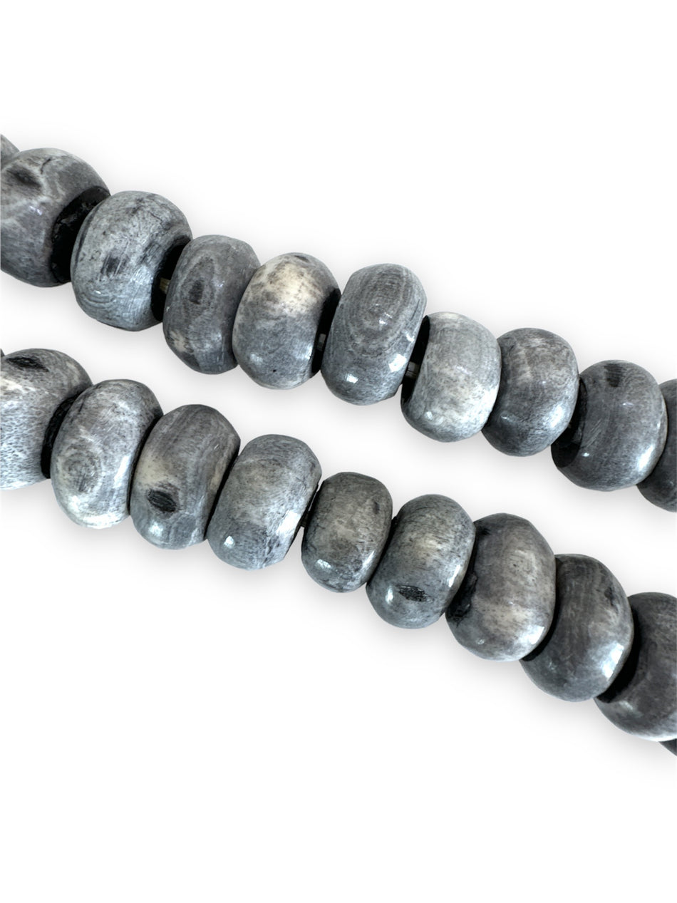 Gray African Bead Strand, 40pcs