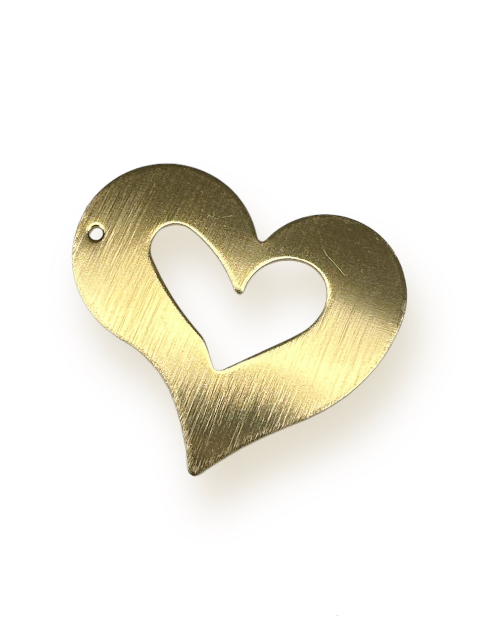 Large Gold-Plated Heart, 1pc