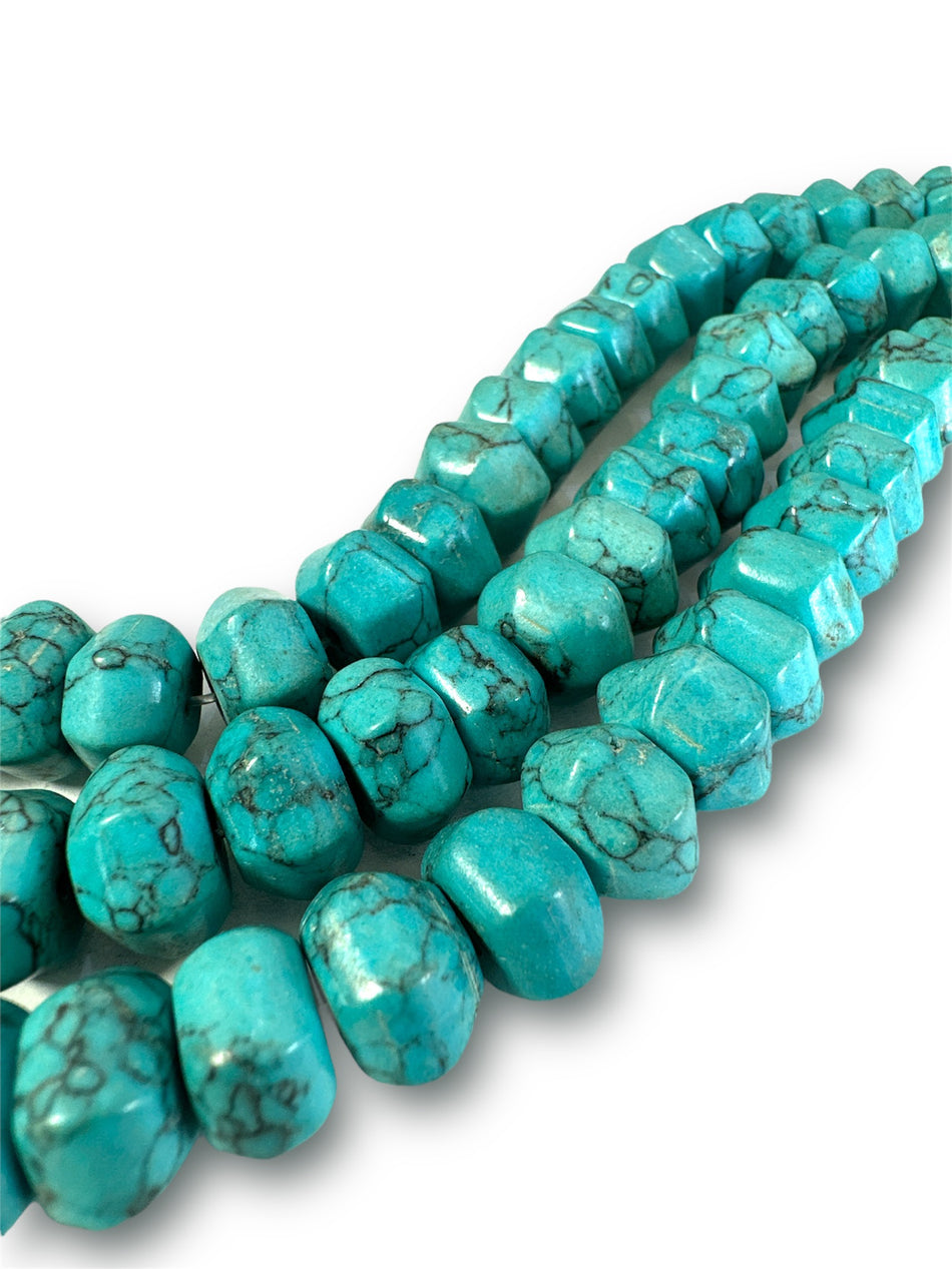 Faceted Rondelle Turquoise Strand