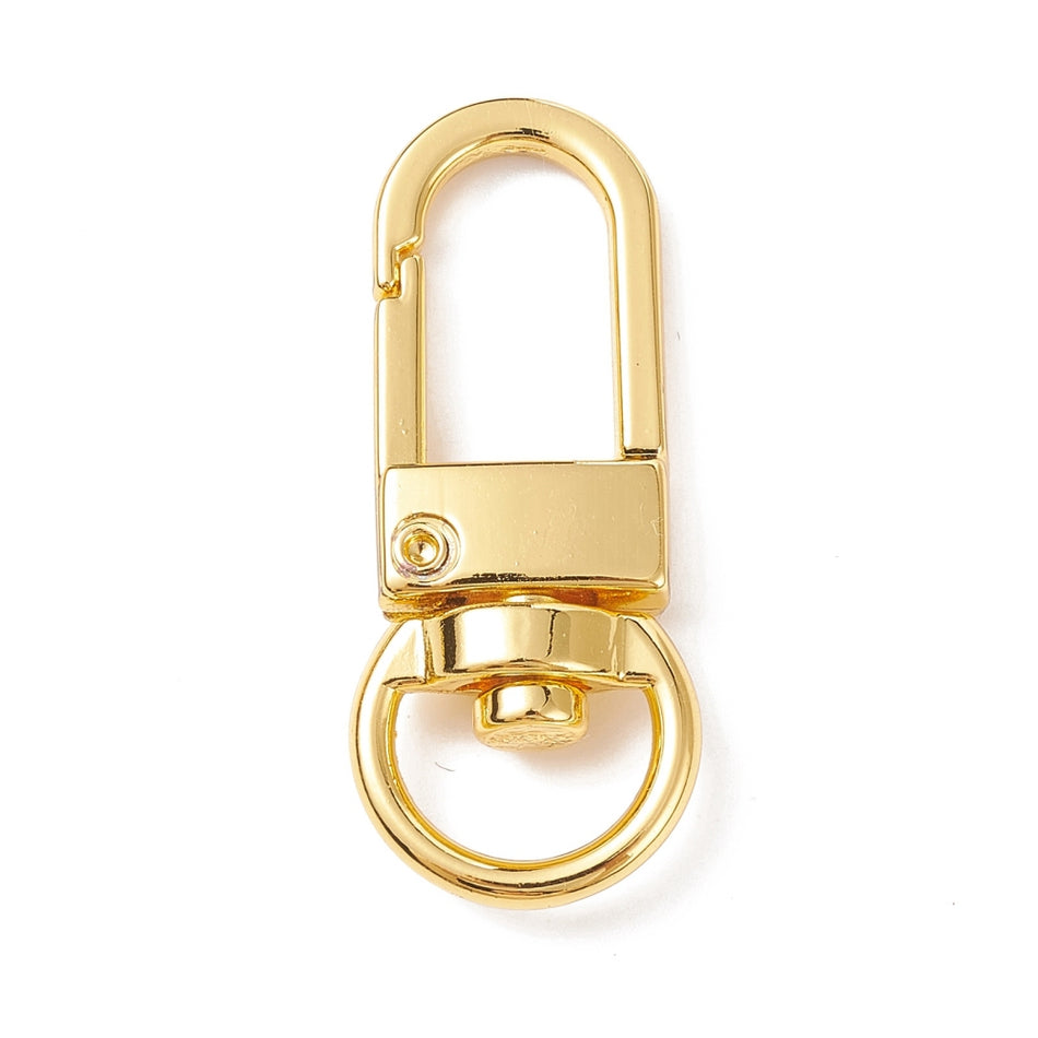 Gold Self Closing Clasp, 4pcs