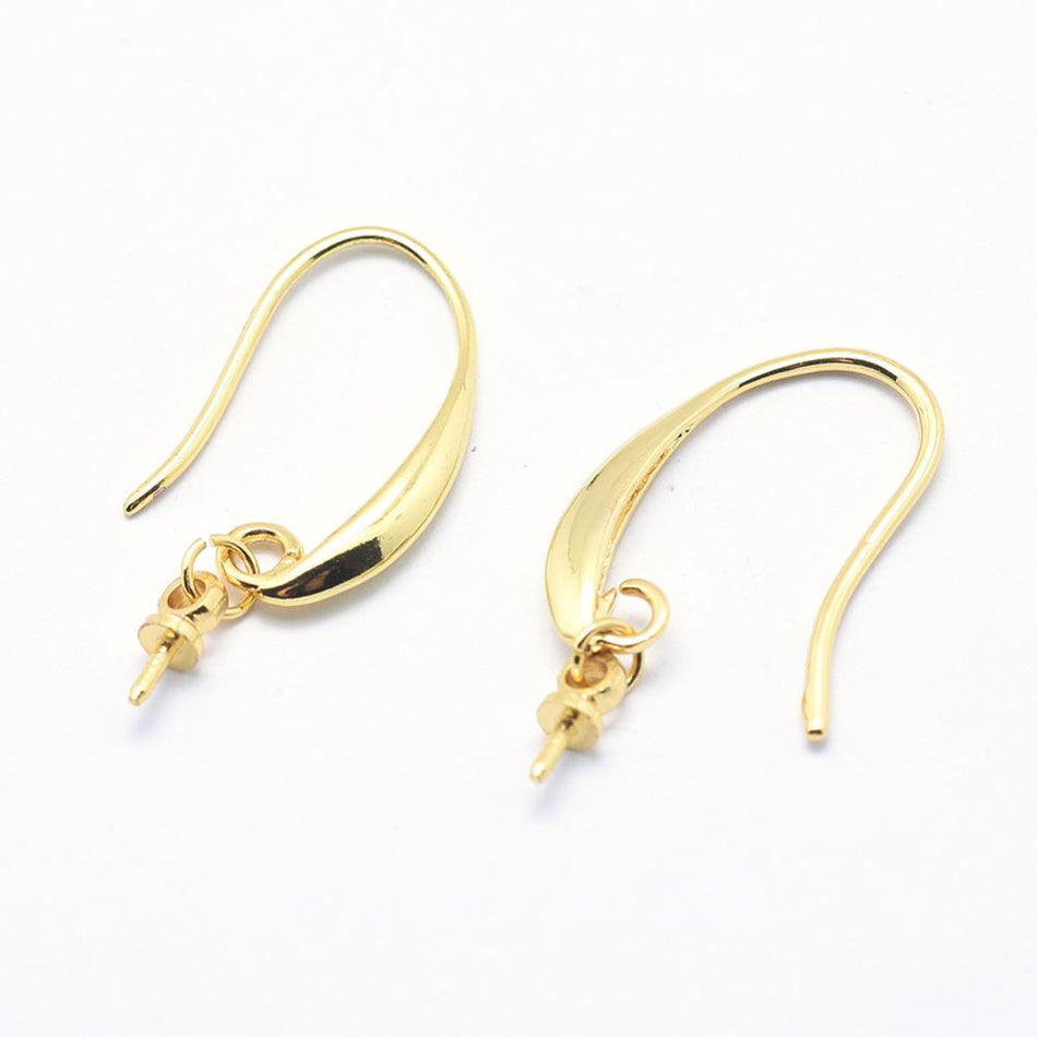Pendientes rellenos de oro, 1 par