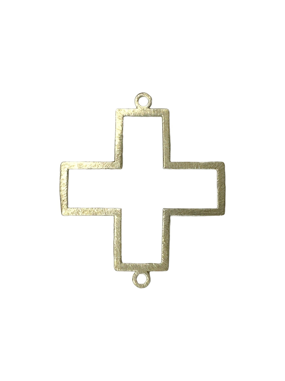 Large Gold Cross Connector, 1pc