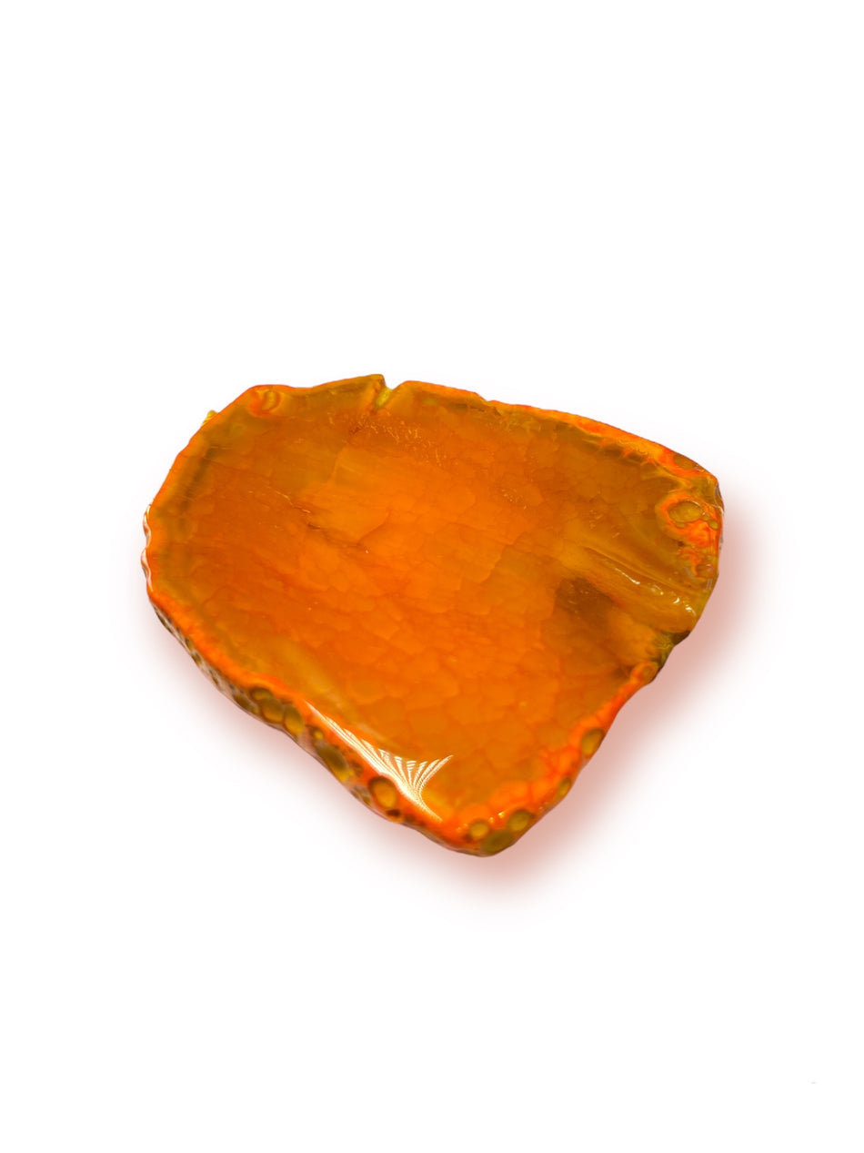 Orange Agate Slice 60mm, 1pc