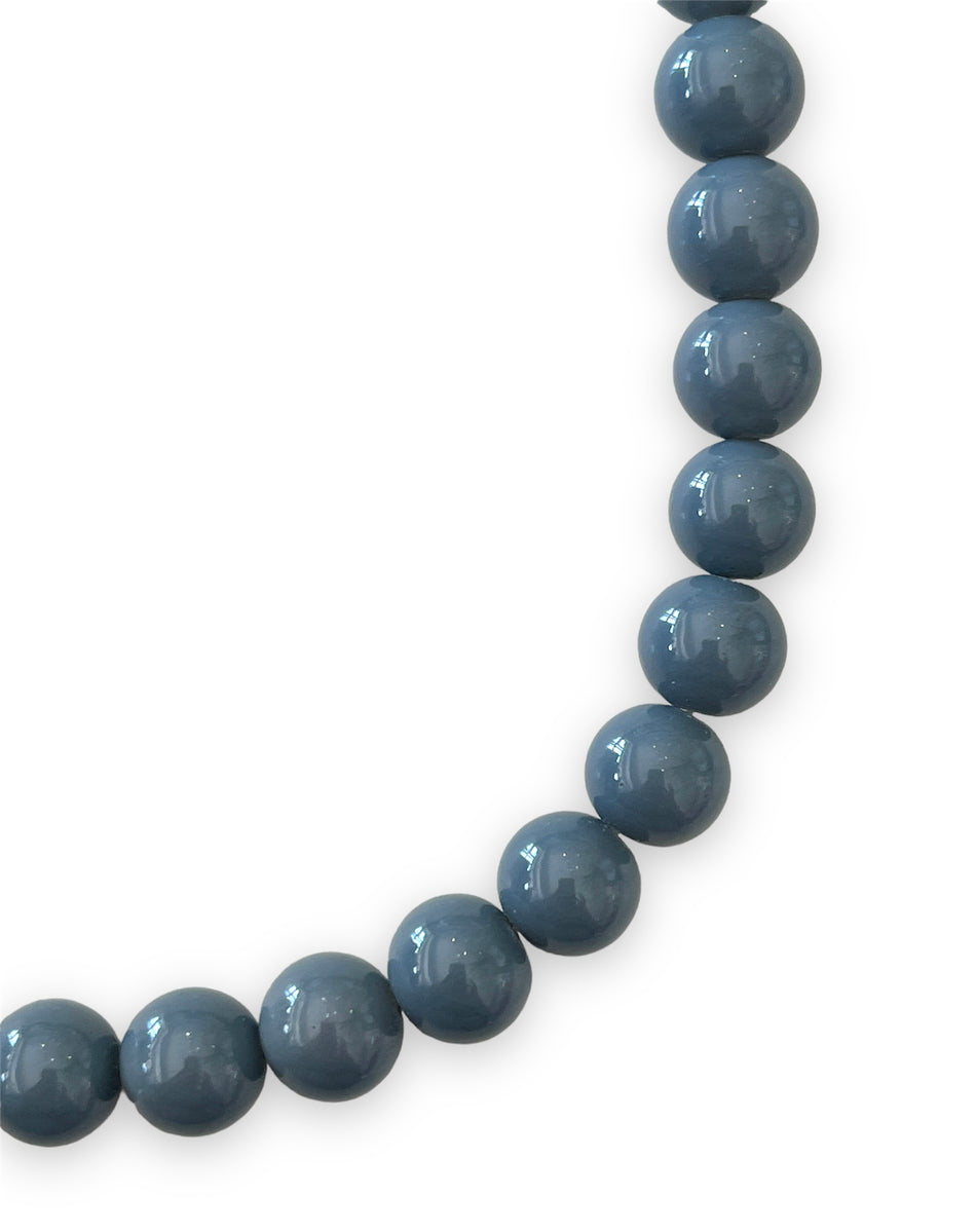 Gray Crystal Round Strand, 12mm