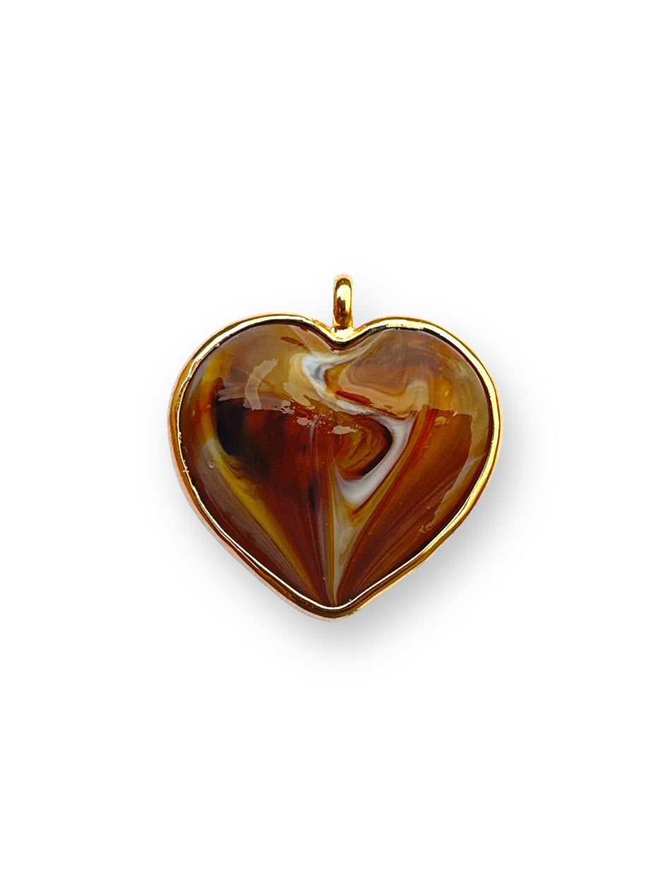 Colgante de corazón de cristal de Murano, 1 pieza