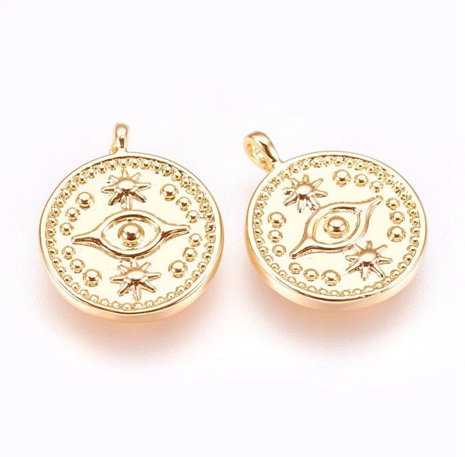 Gold-Plated Eye Pendant