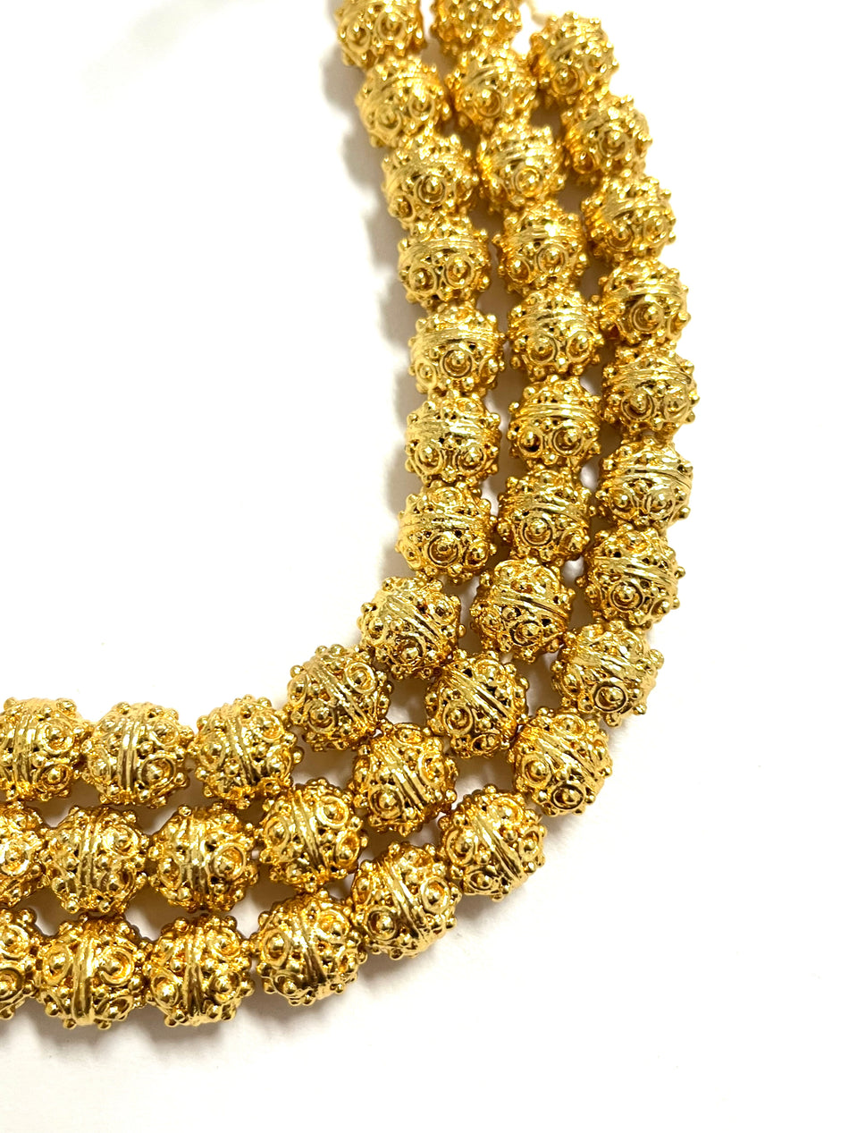 Gold-Filled Round Spacer Strand, 10mm