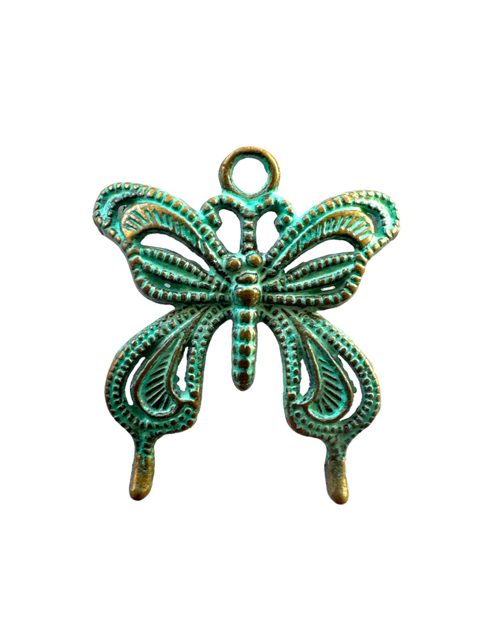 Verdigris Butterfly Pendant