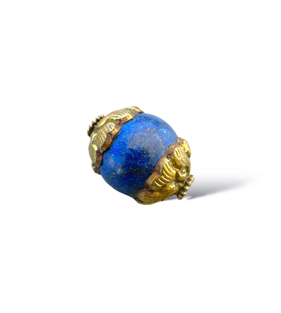 Blue Tibetan Bead 20mm, 1pc