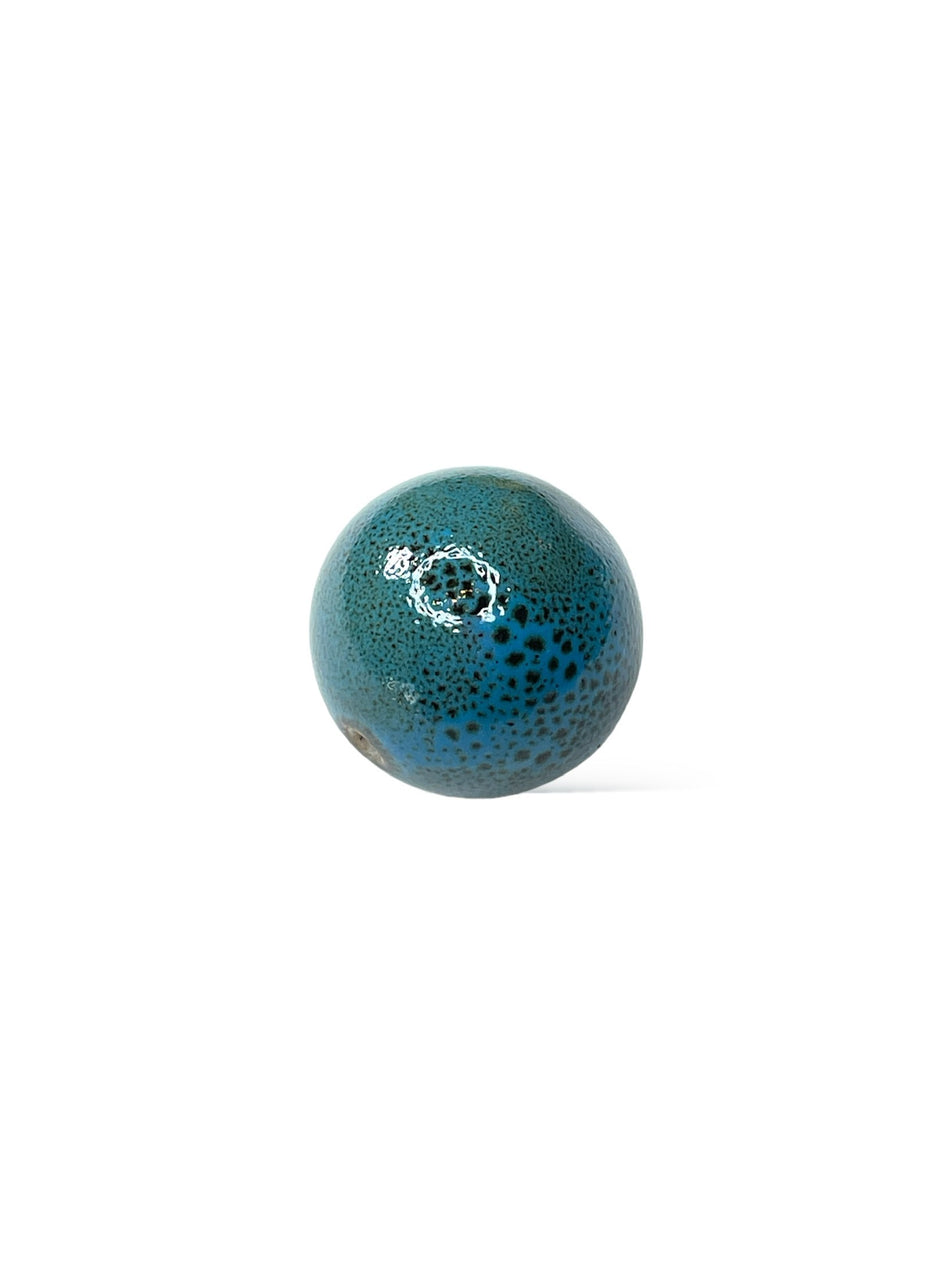 Teal Round Ceramic Bead 25mm, 1pc