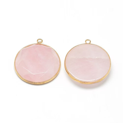 Light Pink Circular Pendant, 1pc