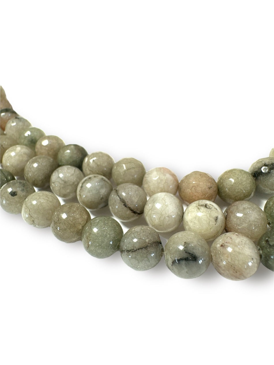 Round Grey Gemstone Strand