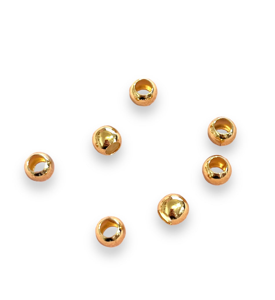 Gold-Filled Large Hole Spacers, 8pcs
