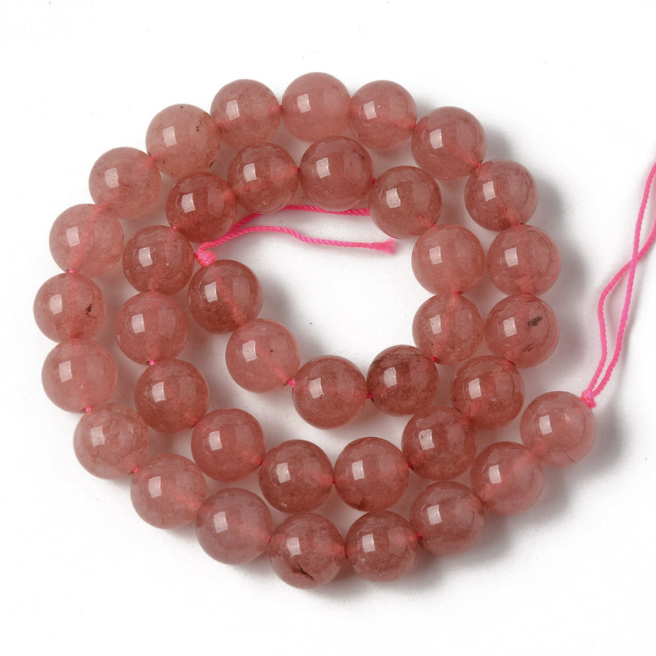 Natural Strawberry Quartz Strand