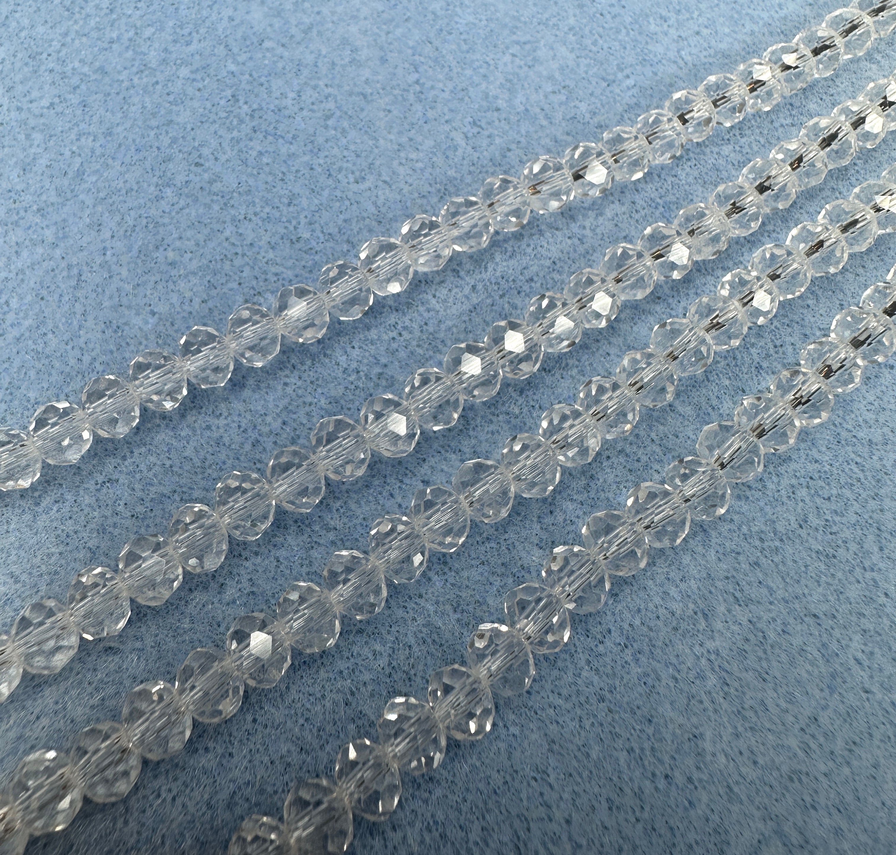 Rondelle Crystal Clear, 6mm – Damaris Beads