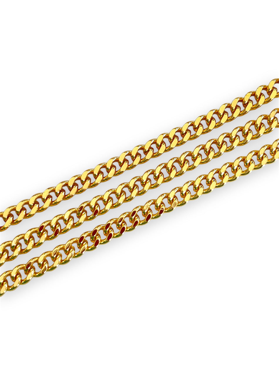 Gold-Filled Curb Chain 6mm, 1 yard