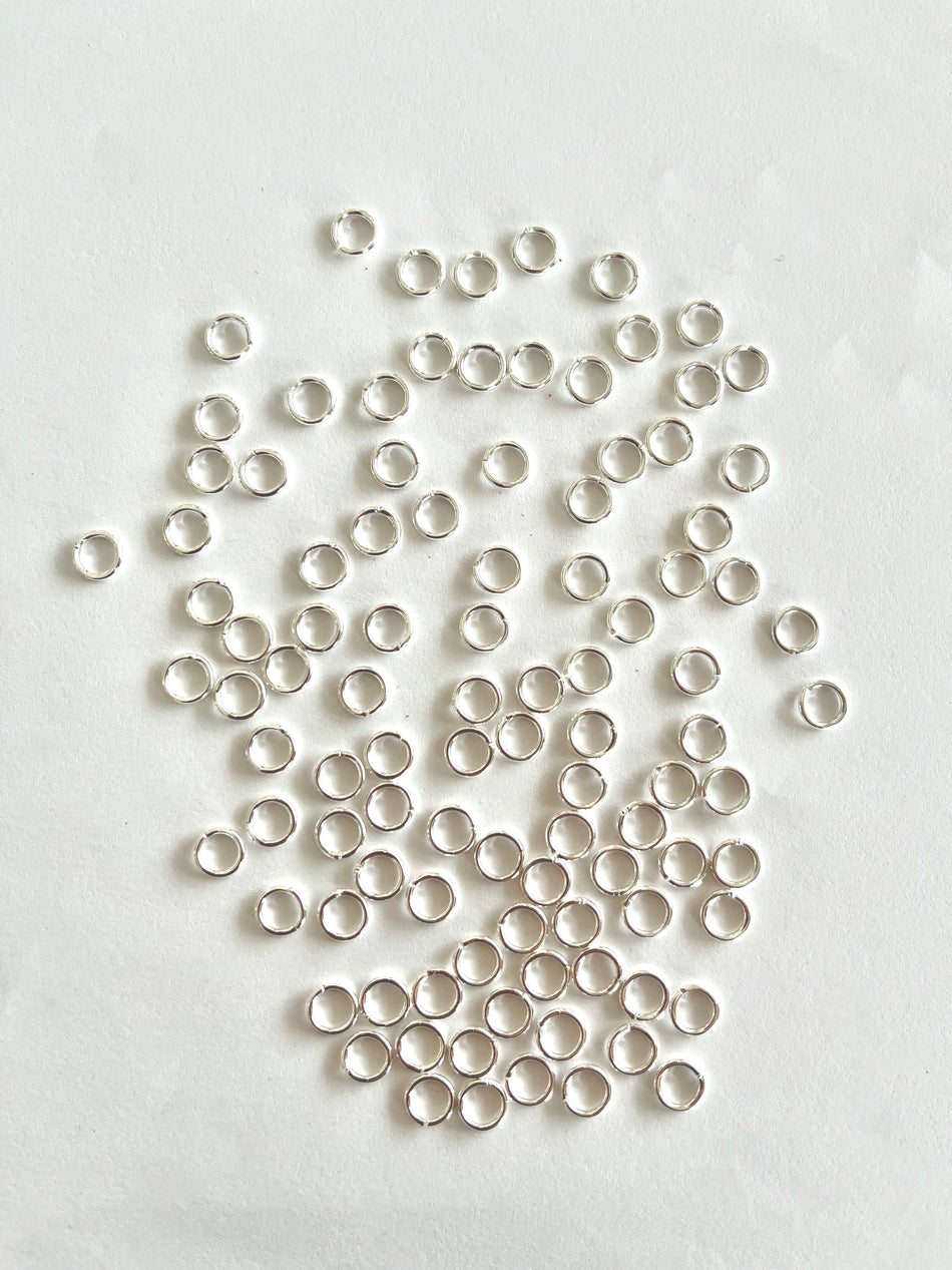 Jump Rings Silver-Plated 7mm, 100pcs