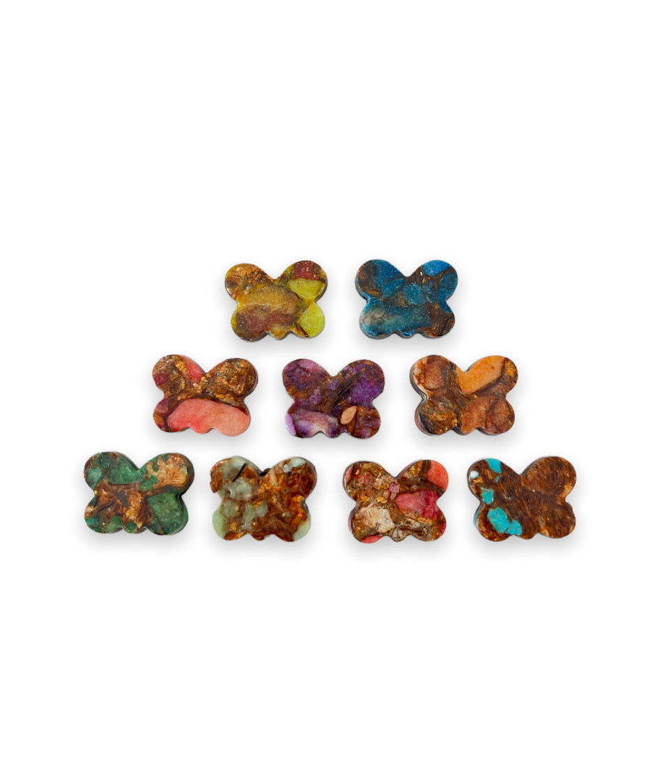 Gemstone Butterfly Bead, 1pc