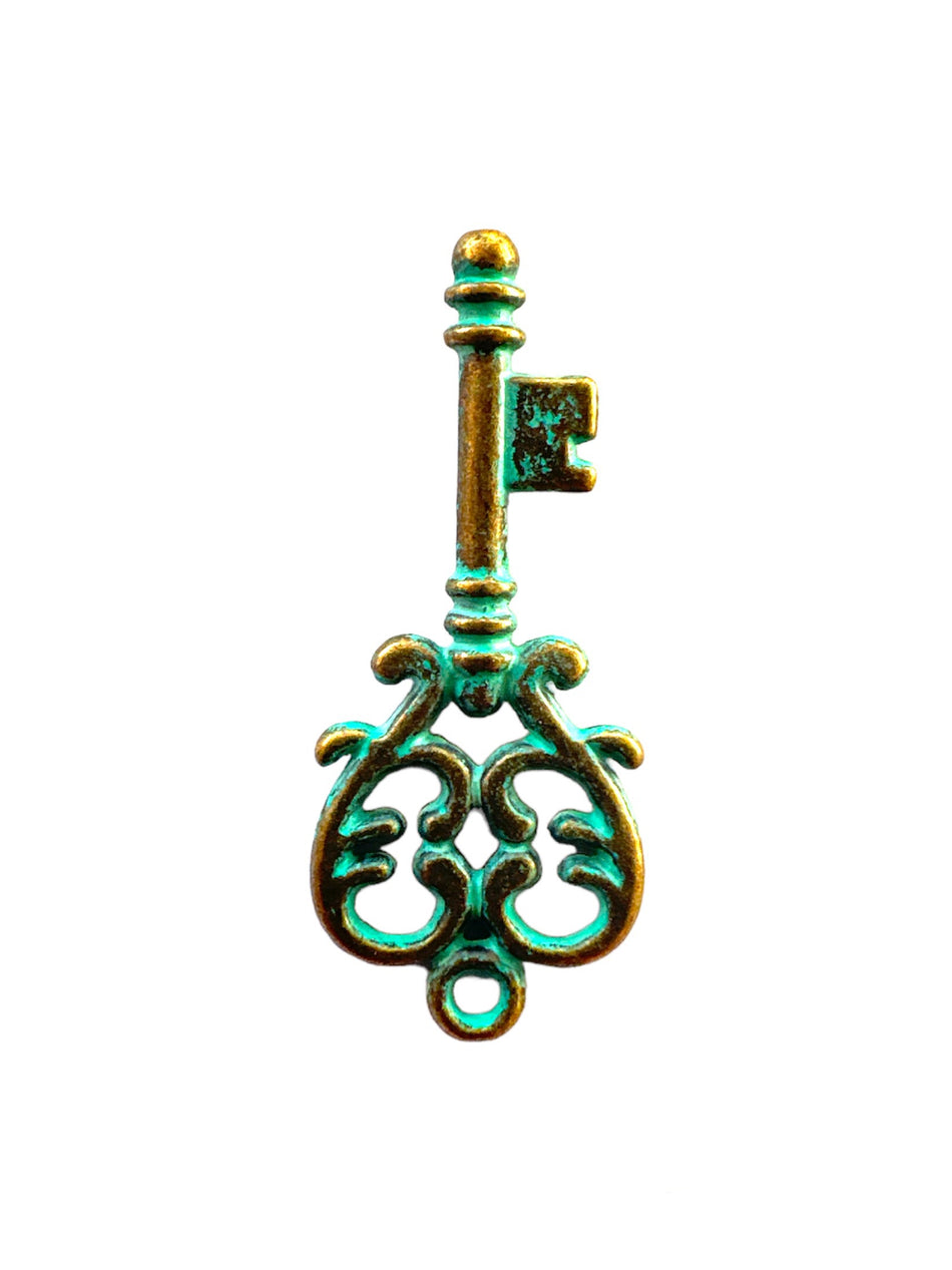 Verdigris Key Pendant