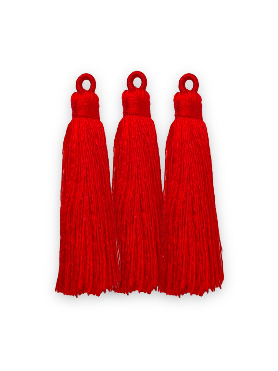 Red Tassels 60mm, 3pcs