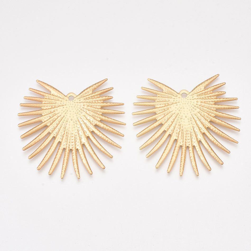 Gold-filled Leaf Spikes, 2pcs