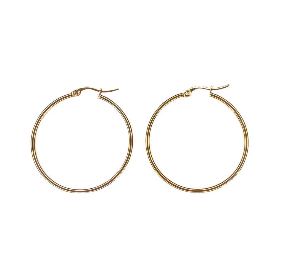 Stainless Steel Earring Hoops 44mm, 1 Pair