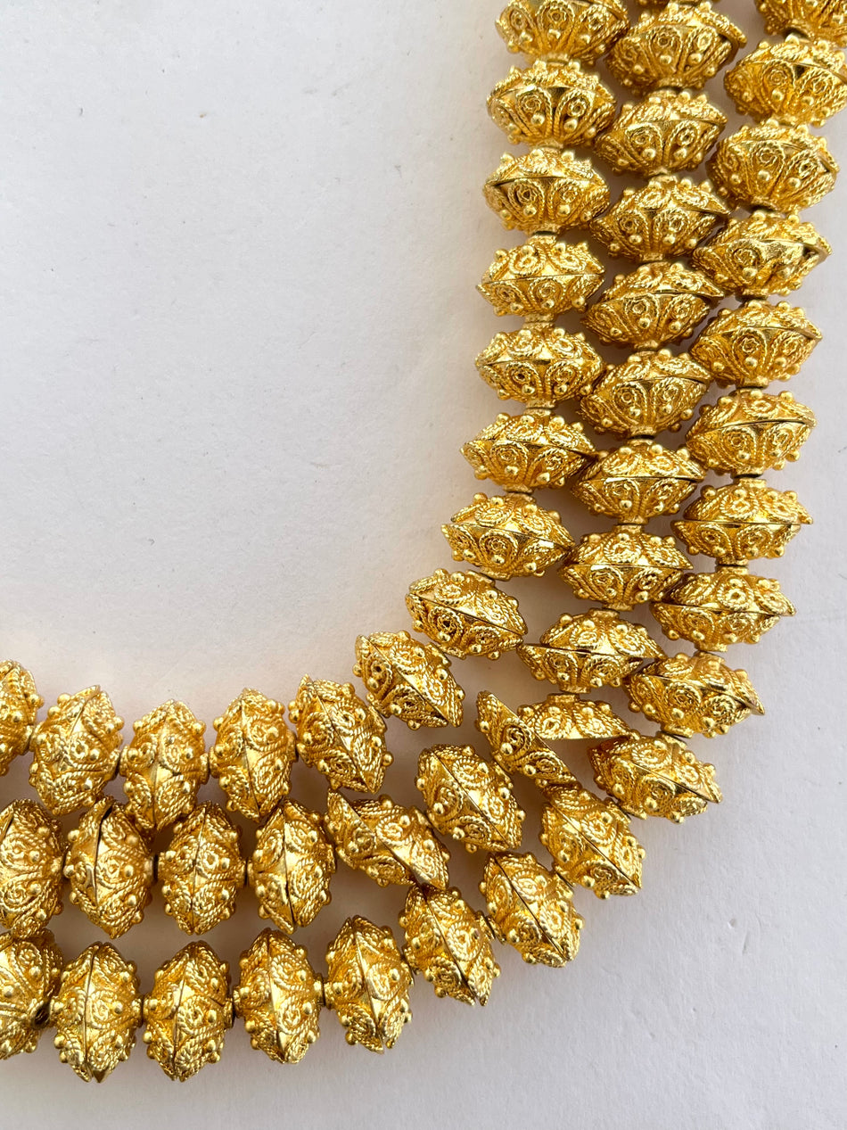 Gold-Filled Beadcap Strand, 14mm