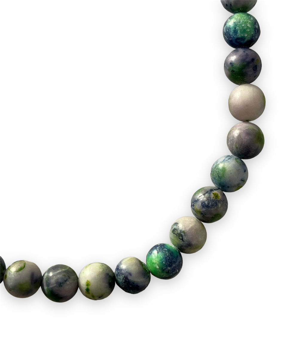 Blue and Gray Gemstone Strand, 10mm