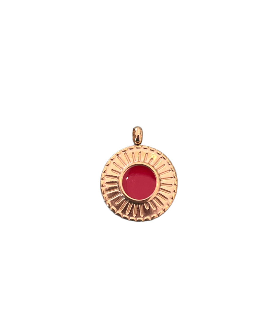 Flat Round Pendant, 1pc