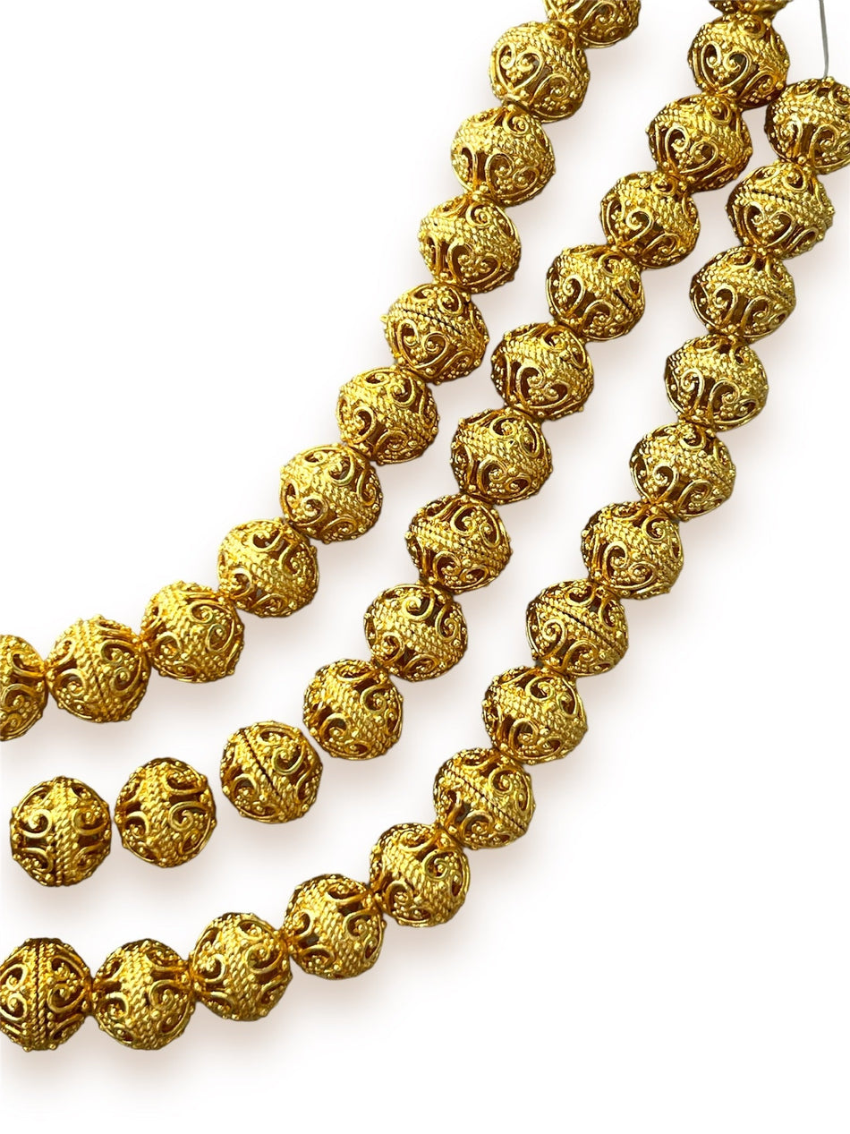 Gold Spacers 12mm, 4pcs