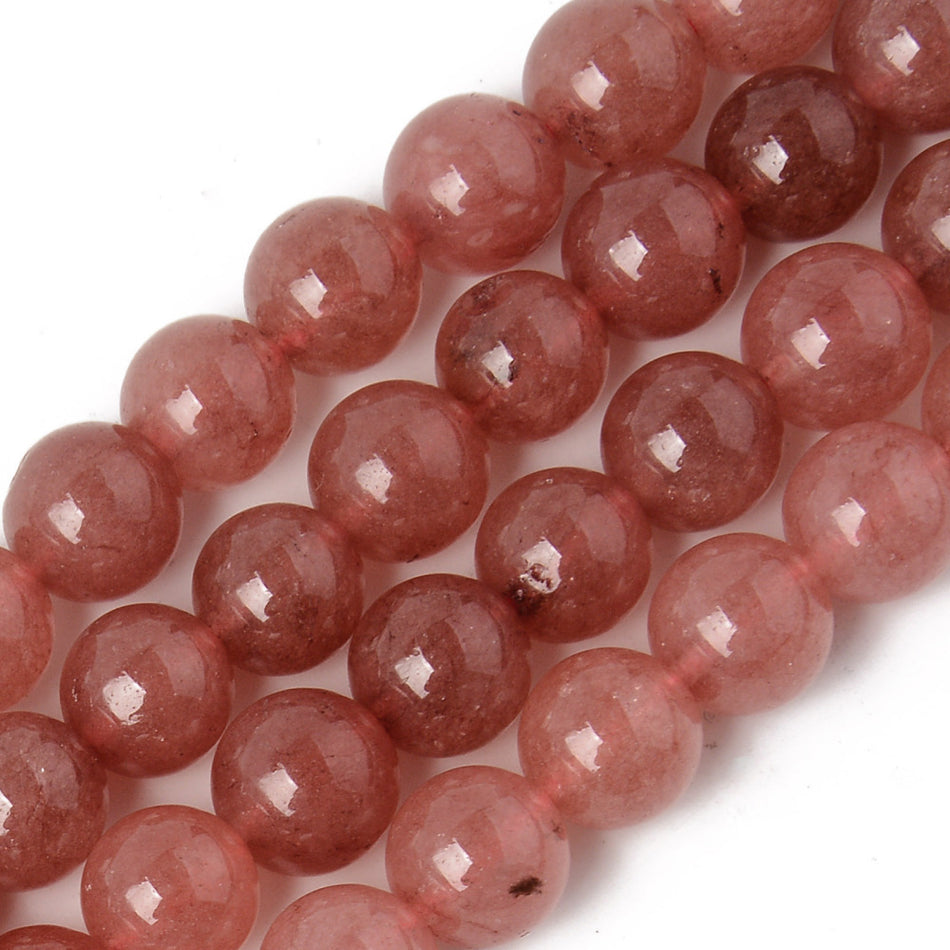 Natural Strawberry Quartz Strand